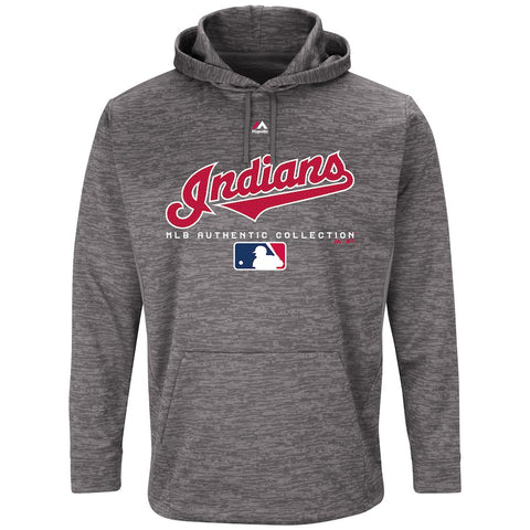 Cleveland Indians Majestic Authentic Collection Team Drive Ultra-Streak Fleece Pullover Hoodie