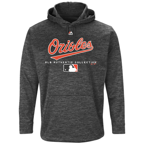 Baltimore Orioles Majestic Authentic Collection Team Drive Ultra-Streak Fleece Pullover Hoodie