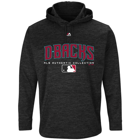 Arizona Diamondbacks Majestic Authentic Collection Team Drive Ultra-Streak Fleece Pullover Hoodie