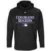 Colorado Rockies Majestic Authentic Collection Team Drive Ultra-Streak Fleece Pullover Hoodie