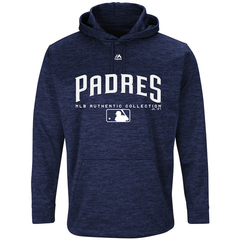 San Diego Padres Majestic Authentic Collection Team Drive Ultra-Streak Fleece Pullover Hoodie