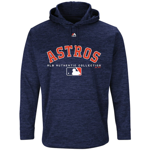 Houston Astros Majestic Authentic Collection Team Drive Ultra-Streak Fleece Pullover Hoodie