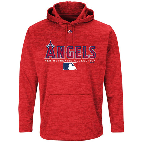 Los Angeles Angels Majestic Authentic Collection Team Drive Ultra-Streak Fleece Pullover Hoodie
