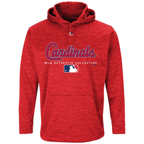 St. Louis Cardinals Majestic Authentic Collection Team Drive Ultra-Streak Fleece Pullover Hoodie