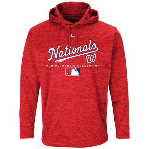 Washington Nationals Majestic Authentic Collection Team Drive Ultra-Streak Fleece Pullover Hoodie