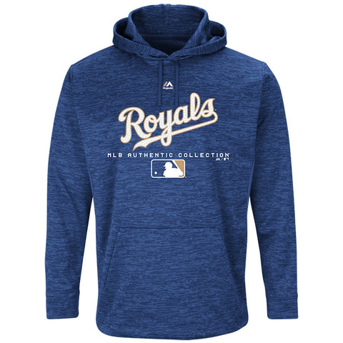 Kansas City Royals Majestic Authentic Collection Team Drive Ultra-Streak Fleece Pullover Hoodie
