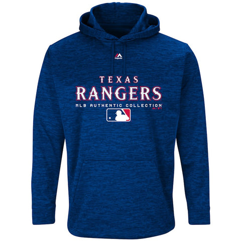 Texas Rangers Majestic Authentic Collection Team Drive Ultra-Streak Fleece Pullover Hoodie