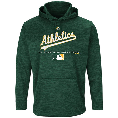 Oakland Athletics Majestic Authentic Collection Team Drive Ultra-Streak Fleece Pullover Hoodie