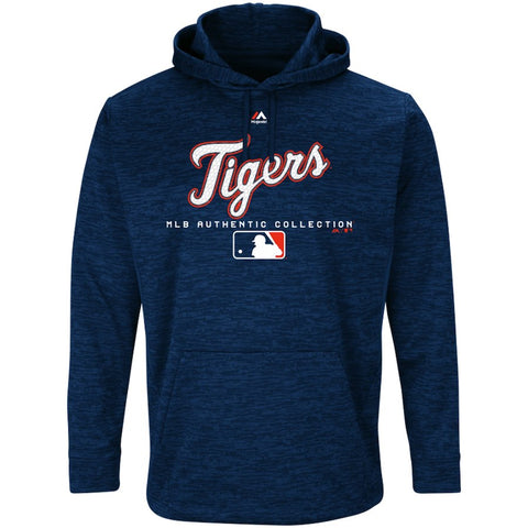Detroit Tigers Majestic Authentic Collection Team Drive Ultra-Streak Fleece Pullover Hoodie