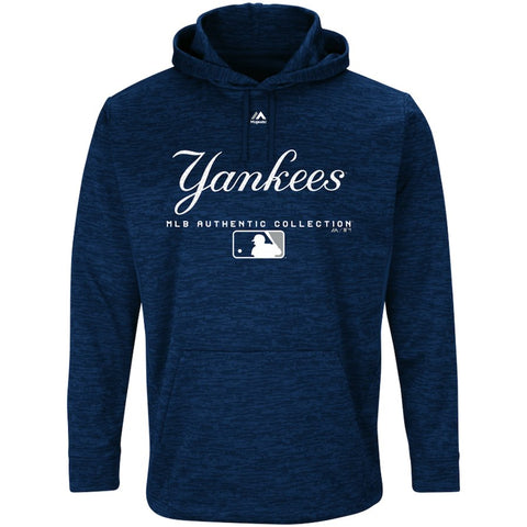New York Yankees Majestic Authentic Collection Team Drive Ultra-Streak Fleece Pullover Hoodie