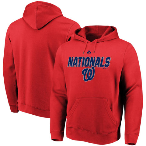 Washington Nationals Majestic High Energy Pullover Hoodie - Red