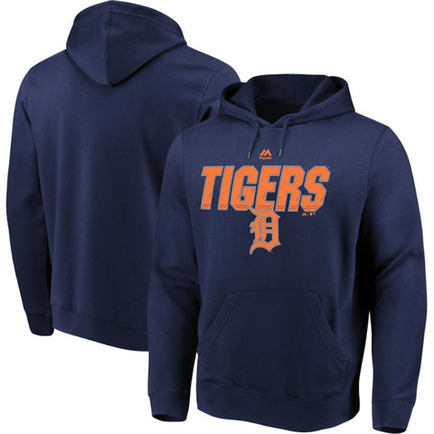 Detroit Tigers Majestic High Energy Pullover Hoodie - Navy