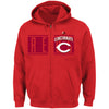 Cincinnati Reds Majestic Piercing Attack Full-Zip Hoodie