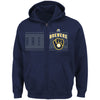 Milwaukee Brewers Majestic Piercing Attack Full-Zip Hoodie