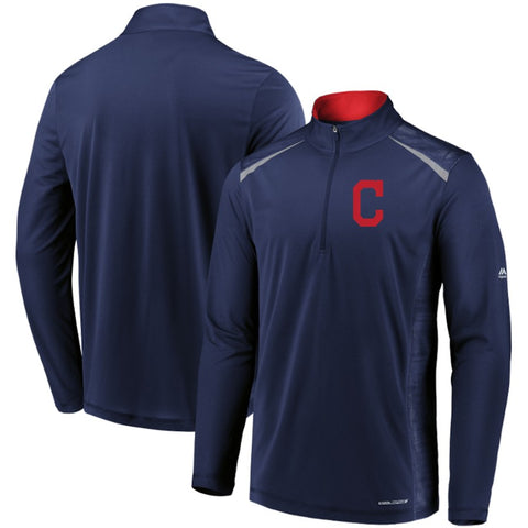 Cleveland Indians Majestic Perfect Movements Cool Base Quarter-Zip Pullover Jacket