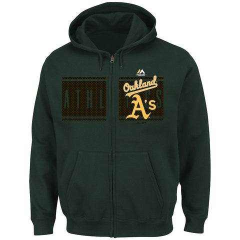 Oakland Athletics Majestic Piercing Attack Full-Zip Hoodie