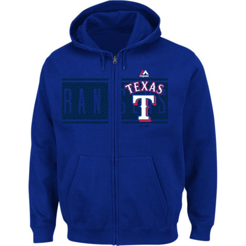 Texas Rangers Majestic Piercing Attack Full-Zip Hoodie
