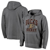 Anaheim Ducks   Vintage Collection Old Favorite Shadow Washed Pullover Hoodie - Black