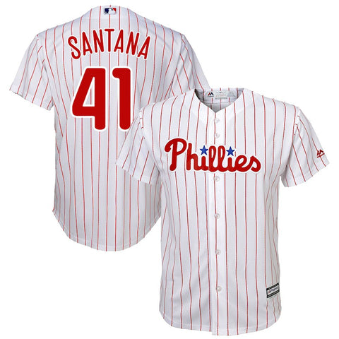 Carlos Santana Philadelphia Phillies Majestic Official Cool Base Player Jersey