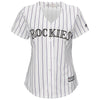 Colorado Rockies Majestic Women's Plus Size Home Cool Base Team Jersey - White