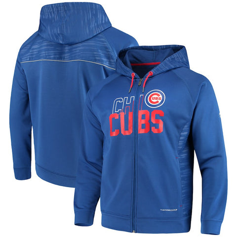 Chicago Cubs Majestic MLB Chin Music Full Zip Therma Base Hoodie