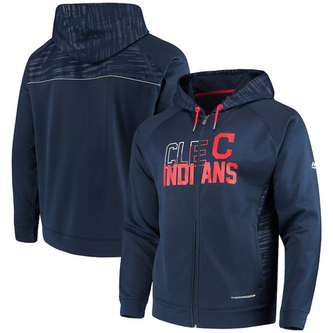 Cleveland Indians Majestic MLB Chin Music Full Zip Therma Base Hoodie