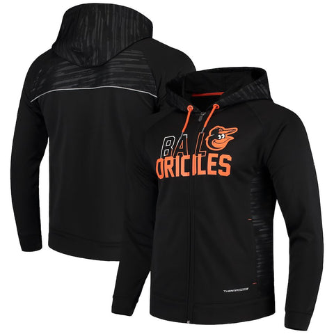 Baltimore Orioles Majestic MLB Chin Music Full Zip Therma Base Hoodie