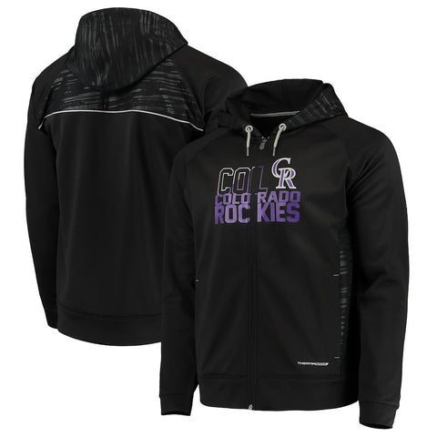 Colorado Rockies Majestic MLB Chin Music Full Zip Therma Base Hoodie