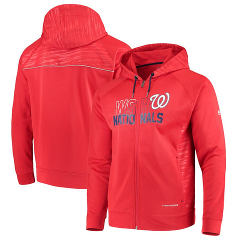 Washington Nationals Majestic MLB Chin Music Full Zip Therma Base Hoodie