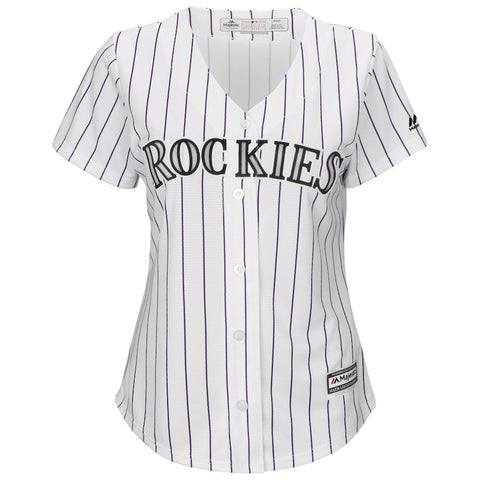 Colorado Rockies Majestic Women's Plus Size Home Cool Base Team Jersey - White