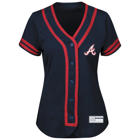 Atlanta Braves Majestic Women's Plus Size Absolute Victory Fashion Jersey