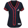 Atlanta Braves Majestic Women's Plus Size Absolute Victory Fashion Jersey