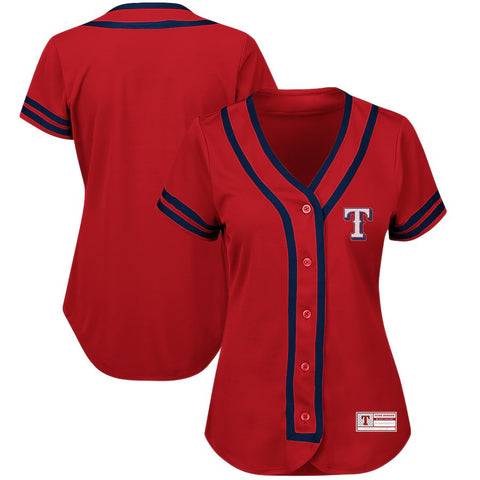 Texas Rangers Majestic Women's Plus Size Absolute Victory Fashion Jersey