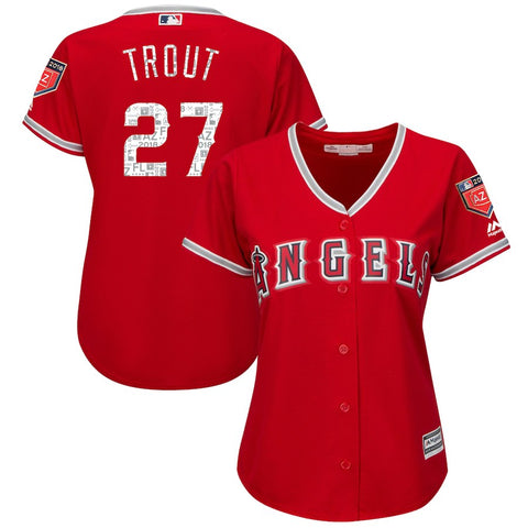 Mike Trout Los Angeles Angels Majestic Women's 2018 Spring Training Cool Base Player Jersey