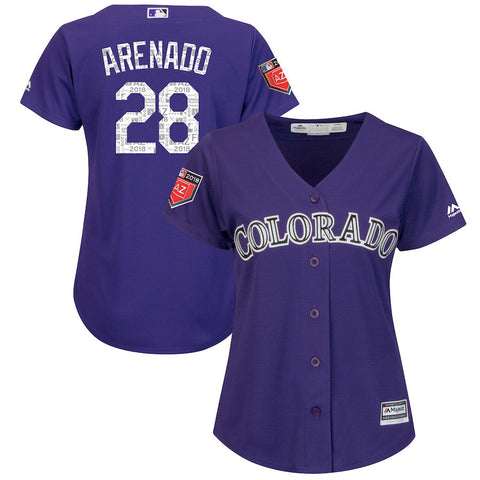 Nolan Arenado Colorado Rockies Majestic Women's 2018 Spring Training Cool Base Player Jersey