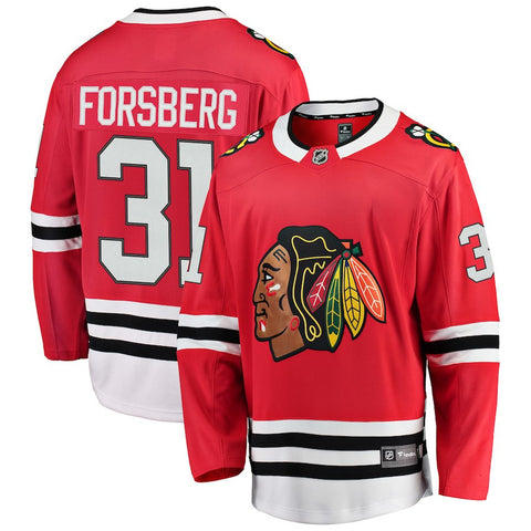 Anton Forsberg Chicago Blackhawks Breakaway Player Jersey