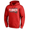 Calgary Flames   Iconic Collection On Side Stripe Pullover Hoodie - Red