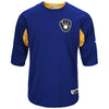 Milwaukee Brewers Majestic Authentic On-Field Batting Practice Jersey
