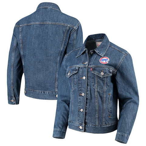 Chicago Cubs Levi's Women's Patch Trucker Denim Jacket