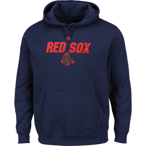 Boston Red Sox Majestic High Energy Pullover Hoodie - Navy