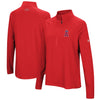 Los Angeles Angels Under Armour Women's Passion Performance Tri-Blend Raglan Half-Zip Pullover Jacket - Red