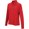 Los Angeles Angels Under Armour Women's Passion Performance Tri-Blend Raglan Half-Zip Pullover Jacket - Red
