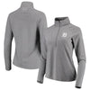 Detroit Tigers Under Armour Women's Passion Performance Tri-Blend Raglan Half-Zip Pullover Jacket - Heathered Gray