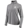 Detroit Tigers Under Armour Women's Passion Performance Tri-Blend Raglan Half-Zip Pullover Jacket - Heathered Gray