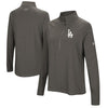 Los Angeles Dodgers Under Armour Women's Passion Performance Tri-Blend Raglan Half-Zip Pullover Jacket - Heathered Gray