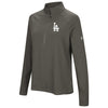Los Angeles Dodgers Under Armour Women's Passion Performance Tri-Blend Raglan Half-Zip Pullover Jacket - Heathered Gray