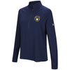 Milwaukee Brewers Under Armour Women's Passion Performance Tri-Blend Raglan Half-Zip Pullover Jacket - Navy