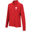 Philadelphia Phillies Under Armour Women's Passion Performance Tri-Blend Raglan Half-Zip Pullover Jacket - Red