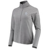 St. Louis Cardinals Under Armour Women's Passion Performance Tri-Blend Raglan Half-Zip Pullover Jacket - Heathered Gray