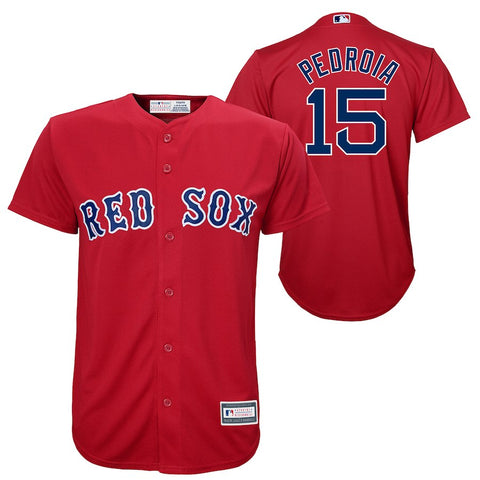 Dustin Pedroia Boston Red Sox Youth Player Replica Jersey